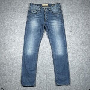 Guess‎ Denim Jeans Men's Size 30x30 Vermont Slim Tappered Faded Light Washed